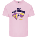 Anti Valentines Day Just Pizza & Wine Kids T-Shirt Childrens Light Pink