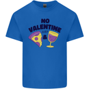 Anti Valentines Day Just Pizza & Wine Kids T-Shirt Childrens Royal Blue