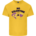 Anti Valentines Day Just Pizza & Wine Kids T-Shirt Childrens Yellow