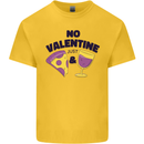 Anti Valentines Day Just Pizza & Wine Kids T-Shirt Childrens Yellow