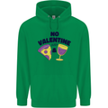 Anti Valentines Day Just Pizza & Wine Mens 80% Cotton Hoodie Irish Green