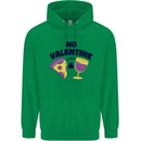 Anti Valentines Day Just Pizza & Wine Mens 80% Cotton Hoodie Irish Green
