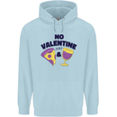 Anti Valentines Day Just Pizza & Wine Mens 80% Cotton Hoodie Light Blue