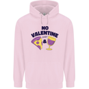 Anti Valentines Day Just Pizza & Wine Mens 80% Cotton Hoodie Light Pink