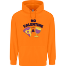 Anti Valentines Day Just Pizza & Wine Mens 80% Cotton Hoodie Orange