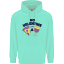 Anti Valentines Day Just Pizza & Wine Mens 80% Cotton Hoodie Peppermint