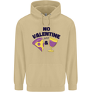 Anti Valentines Day Just Pizza & Wine Mens 80% Cotton Hoodie Sand