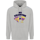 Anti Valentines Day Just Pizza & Wine Mens 80% Cotton Hoodie Sports Grey