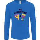 Anti Valentines Day Just Pizza & Wine Mens Long Sleeve T-Shirt Royal Blue