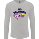 Anti Valentines Day Just Pizza & Wine Mens Long Sleeve T-Shirt Sports Grey