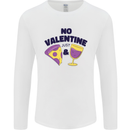 Anti Valentines Day Just Pizza & Wine Mens Long Sleeve T-Shirt White