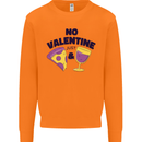 Anti Valentines Day Just Pizza & Wine Mens Sweatshirt Jumper Orange