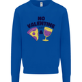 Anti Valentines Day Just Pizza & Wine Mens Sweatshirt Jumper Royal Blue