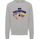Anti Valentines Day Just Pizza & Wine Mens Sweatshirt Jumper Sports Grey
