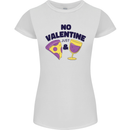 Anti Valentines Day Just Pizza & Wine Womens Petite Cut T-Shirt White