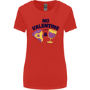 Anti Valentines Day Just Pizza & Wine Womens Wider Cut T-Shirt Red