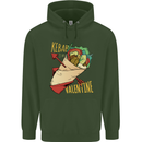 Anti Valentines Day Singles Day Kebab Childrens Kids Hoodie Forest Green