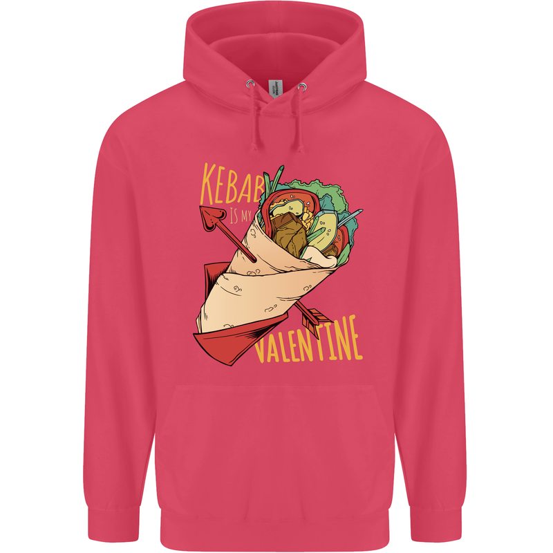 Anti Valentines Day Singles Day Kebab Childrens Kids Hoodie Heliconia