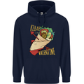 Anti Valentines Day Singles Day Kebab Childrens Kids Hoodie Navy Blue