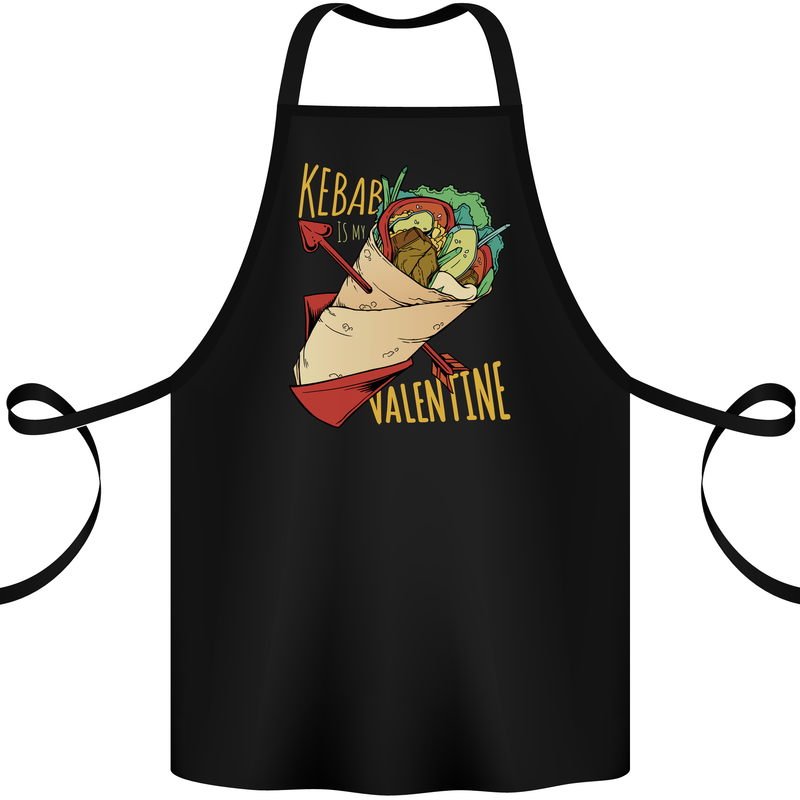 Anti Valentines Day Singles Day Kebab Cotton Apron 100% Organic Black