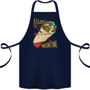 Anti Valentines Day Singles Day Kebab Cotton Apron 100% Organic Navy Blue