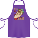 Anti Valentines Day Singles Day Kebab Cotton Apron 100% Organic Purple