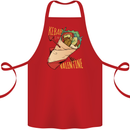 Anti Valentines Day Singles Day Kebab Cotton Apron 100% Organic Red