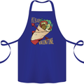 Anti Valentines Day Singles Day Kebab Cotton Apron 100% Organic Royal Blue