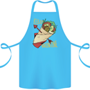 Anti Valentines Day Singles Day Kebab Cotton Apron 100% Organic Turquoise
