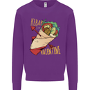 Anti Valentines Day Singles Day Kebab Kids Sweatshirt Jumper Purple