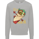 Anti Valentines Day Singles Day Kebab Kids Sweatshirt Jumper Sports Grey