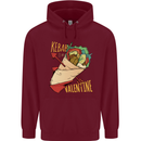 Anti Valentines Day Singles Day Kebab Mens 80% Cotton Hoodie Maroon