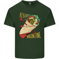 Anti Valentines Day Singles Day Kebab Mens Cotton T-Shirt Tee Top Forest Green