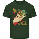 Anti Valentines Day Singles Day Kebab Mens Cotton T-Shirt Tee Top Forest Green