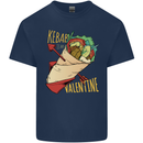 Anti Valentines Day Singles Day Kebab Mens Cotton T-Shirt Tee Top Navy Blue