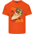 Anti Valentines Day Singles Day Kebab Mens Cotton T-Shirt Tee Top Orange