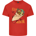 Anti Valentines Day Singles Day Kebab Mens Cotton T-Shirt Tee Top Red