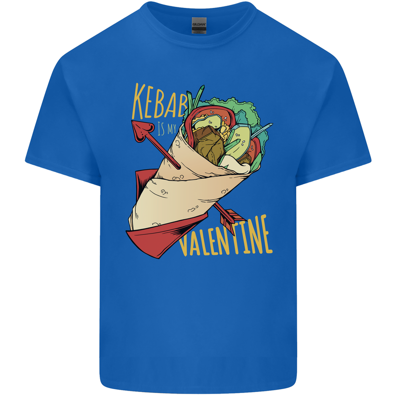 Anti Valentines Day Singles Day Kebab Mens Cotton T-Shirt Tee Top Royal Blue