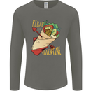 Anti Valentines Day Singles Day Kebab Mens Long Sleeve T-Shirt Charcoal