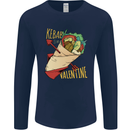 Anti Valentines Day Singles Day Kebab Mens Long Sleeve T-Shirt Navy Blue