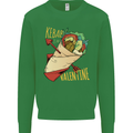 Anti Valentines Day Singles Day Kebab Mens Sweatshirt Jumper Irish Green