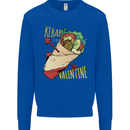 Anti Valentines Day Singles Day Kebab Mens Sweatshirt Jumper Royal Blue