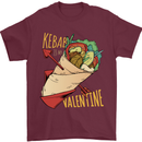 Anti Valentines Day Singles Day Kebab Mens T-Shirt 100% Cotton Maroon
