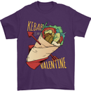 Anti Valentines Day Singles Day Kebab Mens T-Shirt 100% Cotton Purple