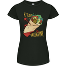Anti Valentines Day Singles Day Kebab Womens Petite Cut T-Shirt Black