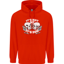 Anti Valentines Singles Day Skull Its Not Me Childrens Kids Hoodie Bright Red