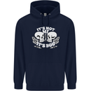 Anti Valentines Singles Day Skull Its Not Me Childrens Kids Hoodie Navy Blue