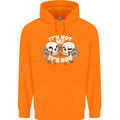 Anti Valentines Singles Day Skull Its Not Me Childrens Kids Hoodie Orange