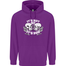 Anti Valentines Singles Day Skull Its Not Me Childrens Kids Hoodie Purple