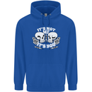 Anti Valentines Singles Day Skull Its Not Me Childrens Kids Hoodie Royal Blue